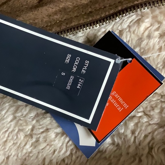 Suede Leather Jacket with Hoodie - Marcelle Renee - Picture 6 of 6